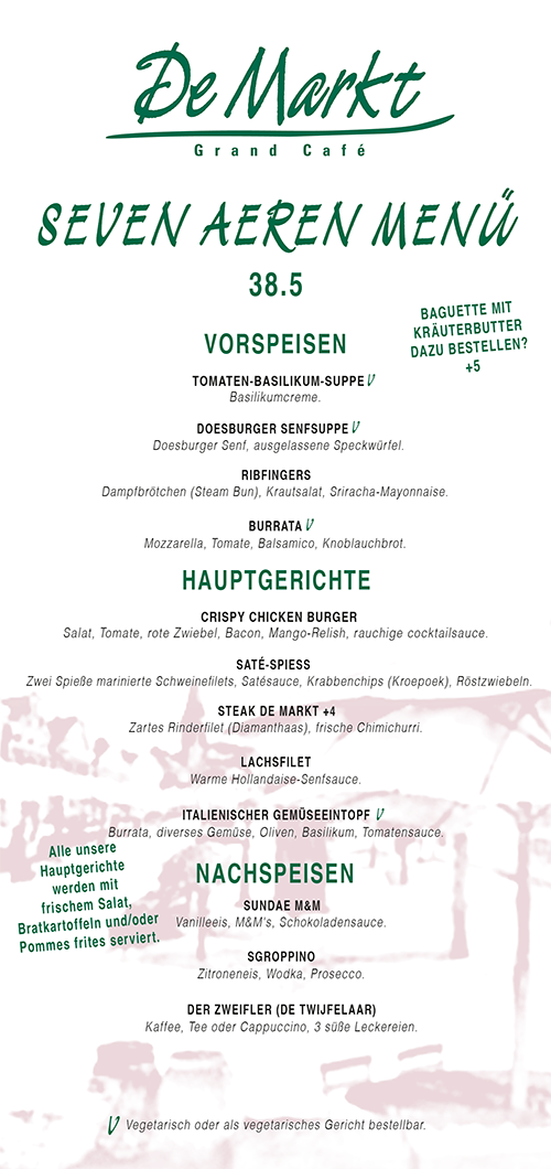 Seven Aeren Menu